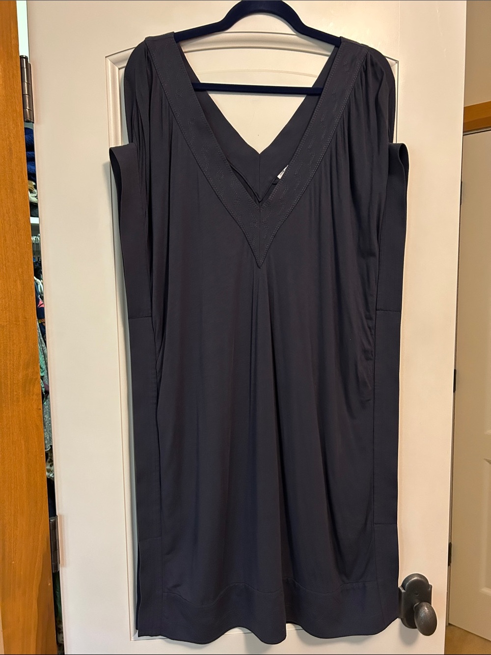 Diane Von Furstenberg Charcoal V-Neck Tunic